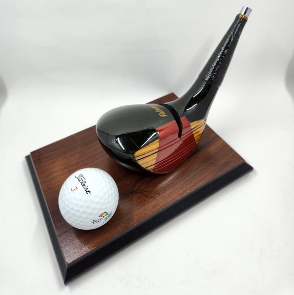 Vintage Arnold PALMER Golf Club Business Card Holder Titleist Ball Office Decor - Picture 3 of 15